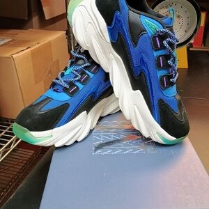 Stylish Blue and Black Sneakers